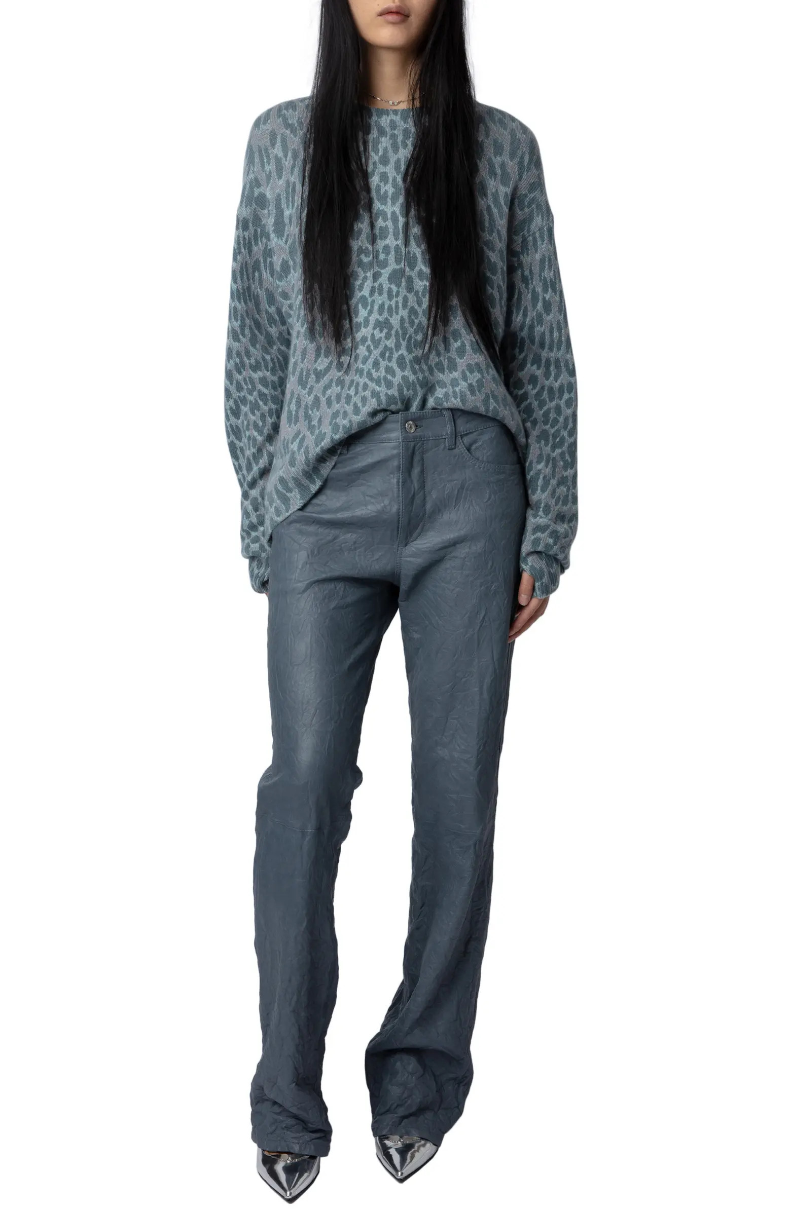 Markus Leopard Cashmere Sweater | Nordstrom