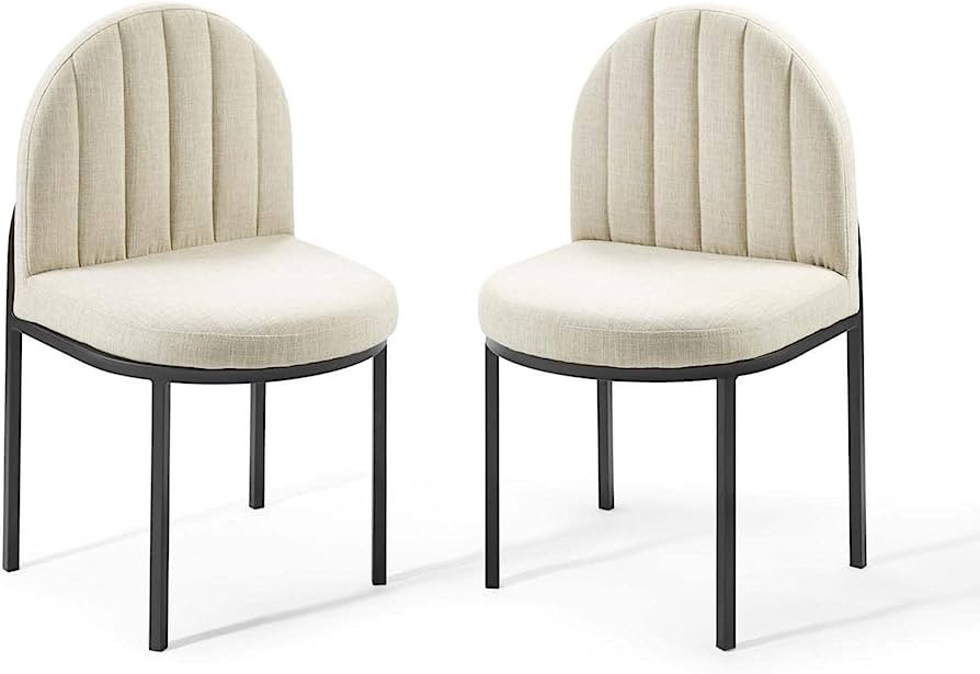 Modway Isla Dining Chair, Black Beige | Amazon (US)