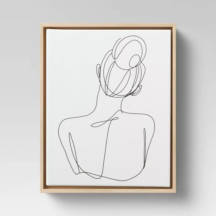 Woman Figural Wall Canvas White - Opalhouse™ | Target