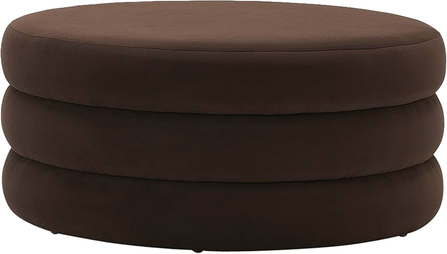 Sagebrook Home 39X17 Triple Tiered Ottoman, Brown, Round, Contemporary, 39" L X 39" W X 17" H, So... | Amazon (US)