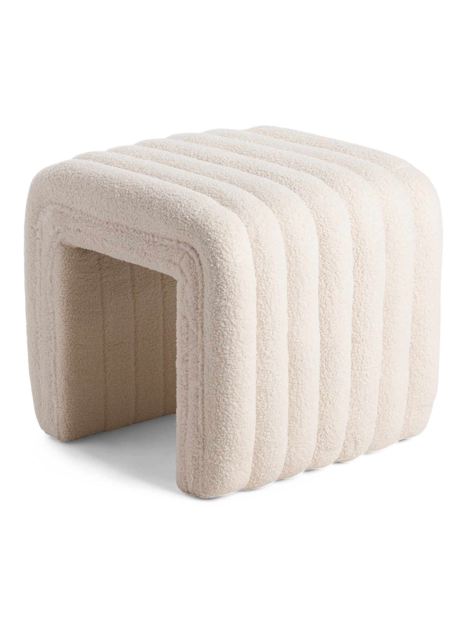 Boucle Channel Ottoman | TJ Maxx