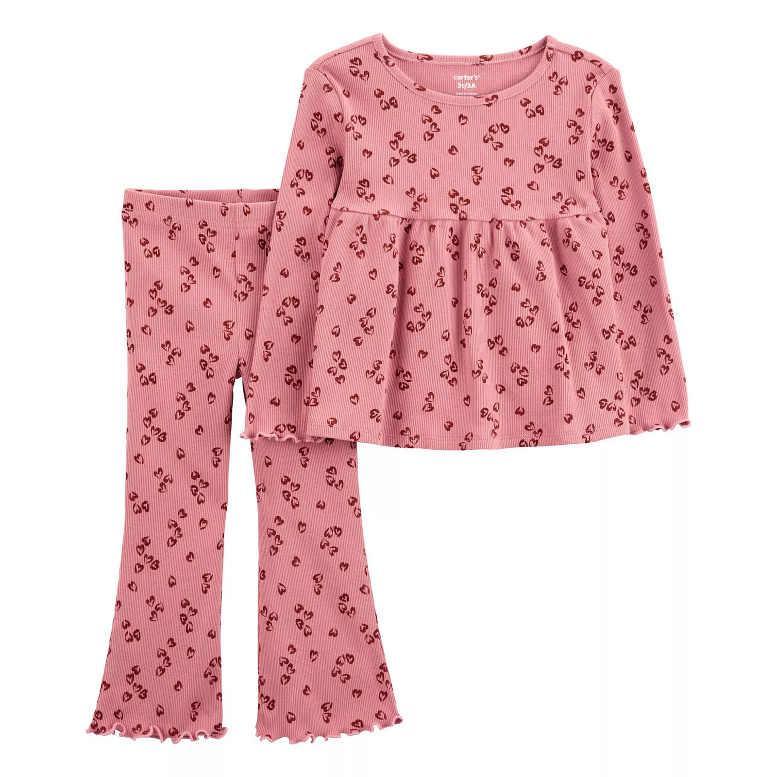 Toddler Girl Carter's 2-Piece Floral Top and Flare Legging Set | Kohl's