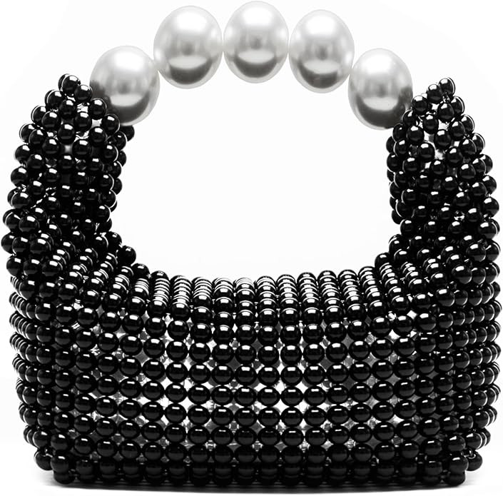 Miuco Pearl Clutch Handbag Women's Glittering Dinner Purse Party Wedding Prom Evening Bags | Amazon (US)