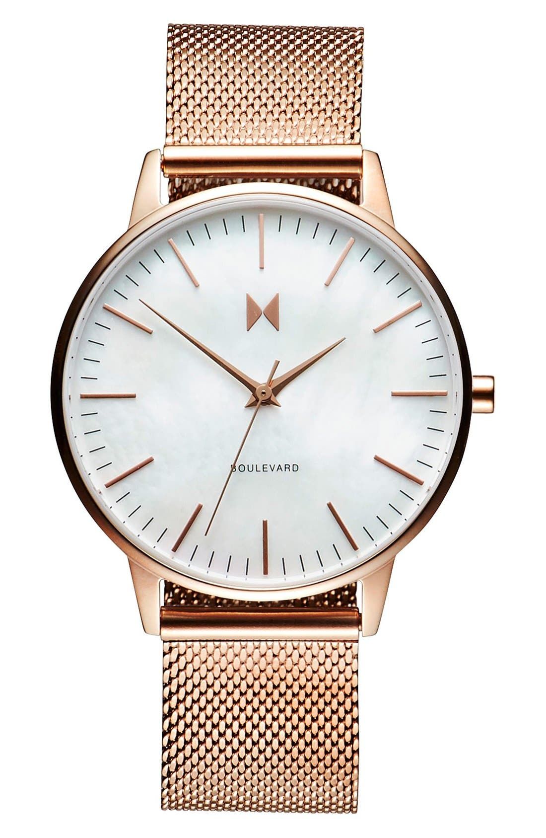 Boulevard Mesh Strap Watch, 38mm | Nordstrom