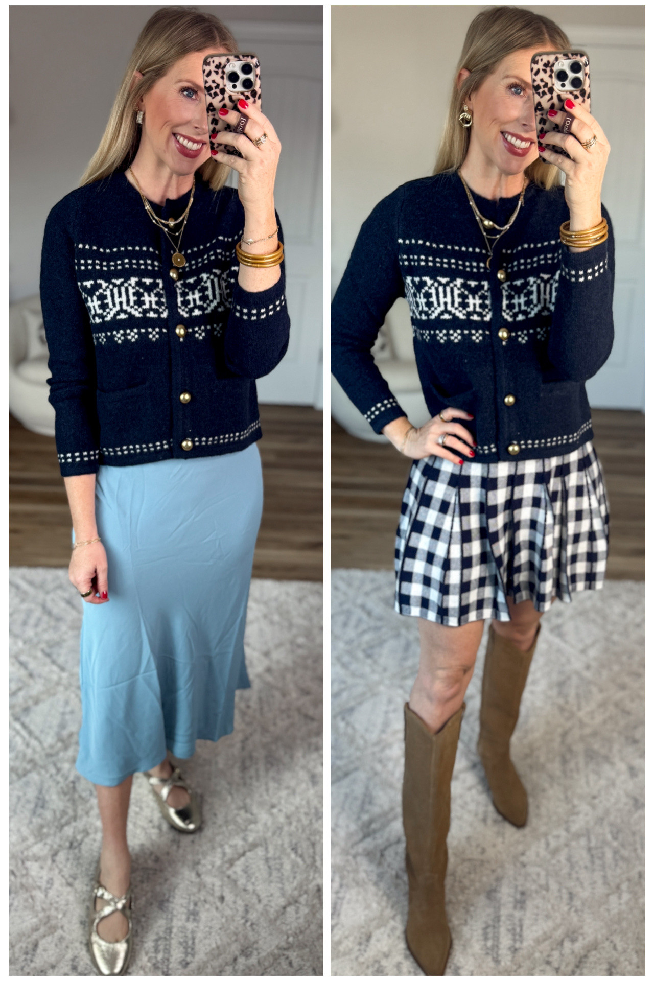 2 ways to style this fair isle cardigan from Walmart! 

#LTKootd #LTKFindsUnder50