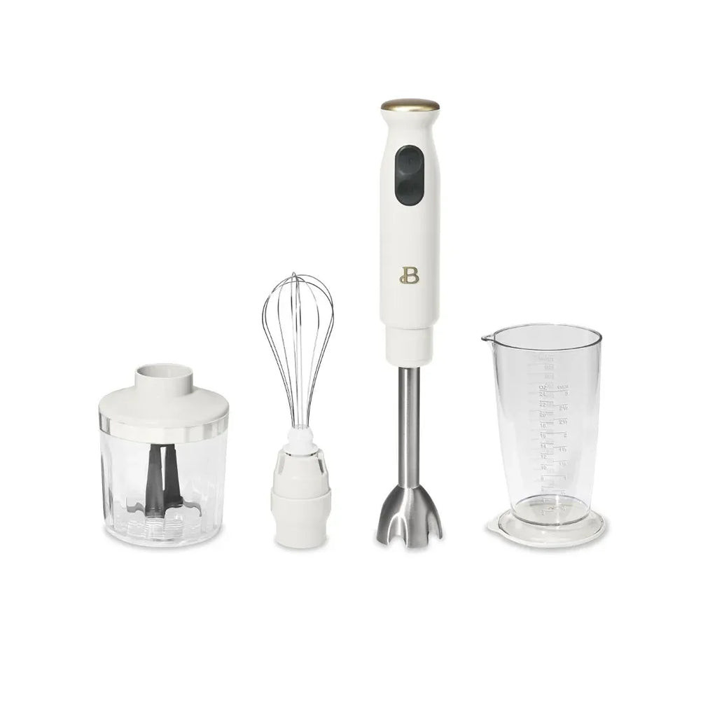 Beautiful Immersion Blender With 500ml Chopper And 700ml Measuring Cup White Icing By Drew Barrymore | REBEL (formerly Rebelstork)