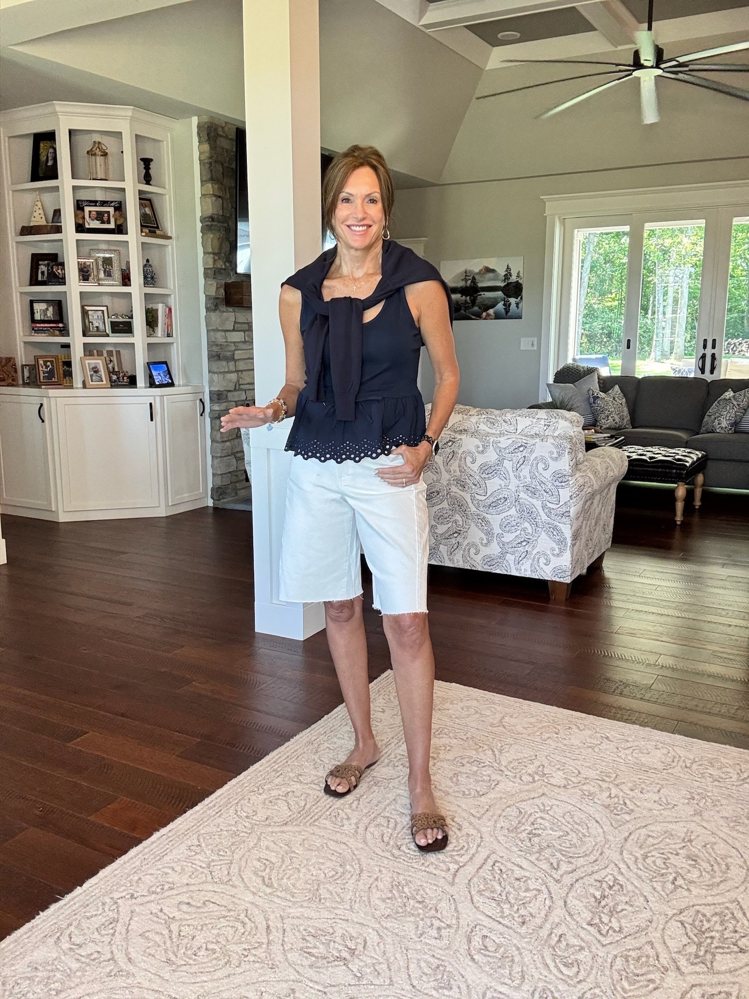 Peplum tank / large but it's too big
Bermuda white denim shorts / size 8
Cardigan / large

summer style, elevated casual outfits, 4th of July fashion

#LTKOver40 #LTKMidsize #LTKTall