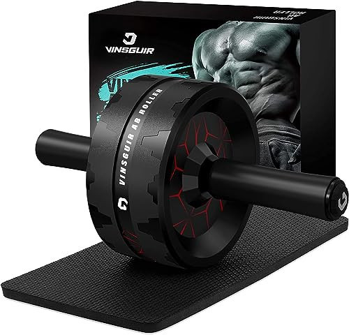 Vinsguir Ab Roller Wheel, Abs Workout Equipment for Abdominal & Core Strength Training, Exercise Wheels for Home Gym, Fitness Equipment for Core Workout with Knee Pad Accessories | Amazon (US)