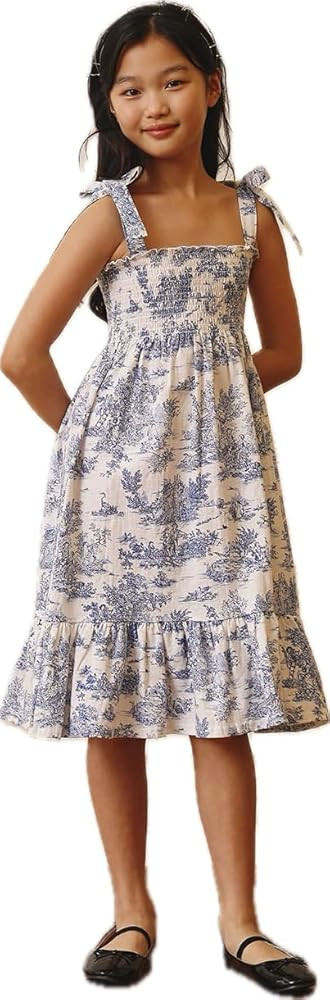 NOTHING FITS BUT Girl’s Classic Linen Cotton Dress, Yunji Gown, Kids Casual Frock | Amazon (US)