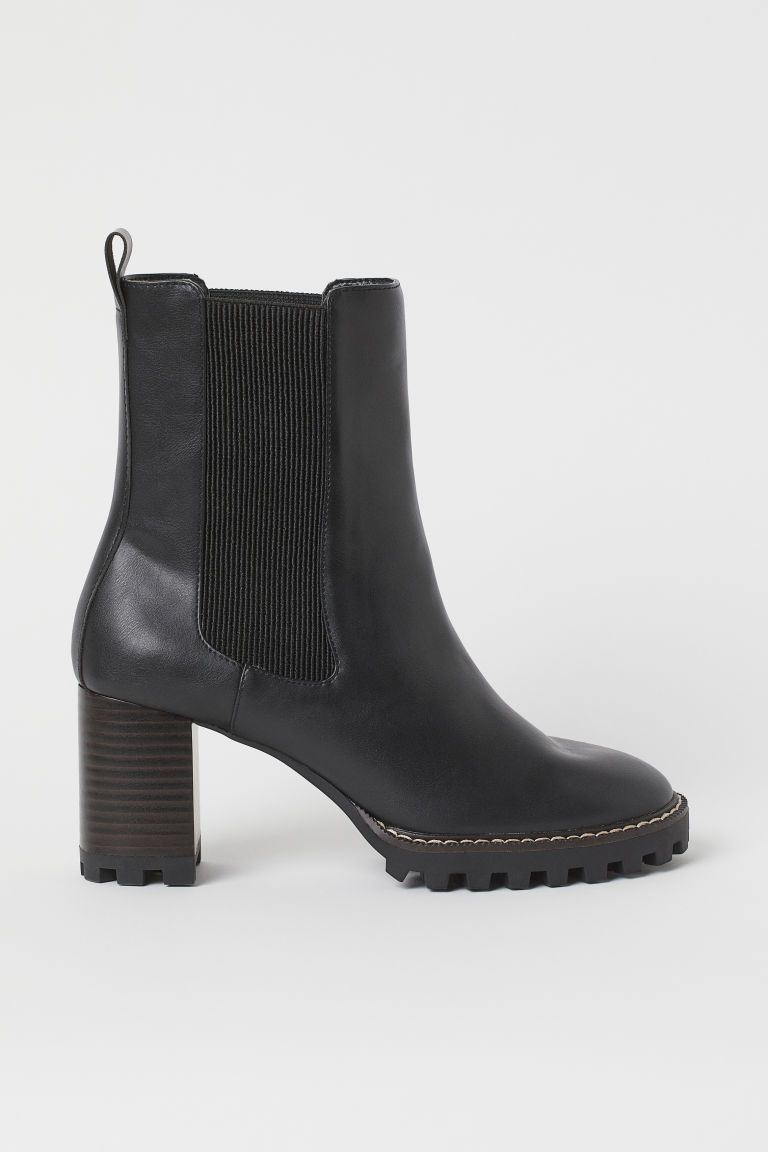 H & M - Block-heeled Ankle Boots - Black | H&M (US + CA)