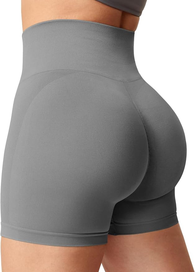 YEOREO Women Seamless Scrunch Workout Shorts High Waisted Intensify Running Gym Yoga Workout | Amazon (US)