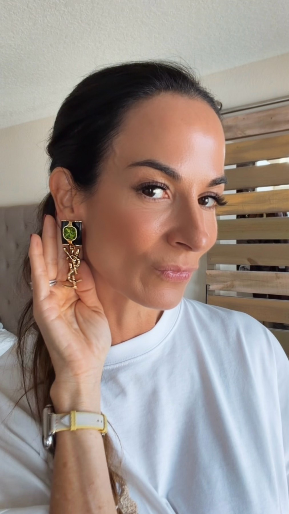 The tee can be basic. The earrings have other plans. 💁🏻‍♀️💚

Statement earrings are one of my favorite ways to make a simple outfit feel styled. A white tee, pulled-back hair, and a little drama at the ears? Suddenly, “I just threw this on” looks very intentional. 😉

And they’re just as good dressed up for dinner. We are absolutely not saving the good earrings for special occasions around here.

These Saint Laurent beauties understood the assignment. ✨

Are you team everyday statement earrings, or do yours wait for a night out?

#LTKdayinmylife #LTKgrwm #LTKootd