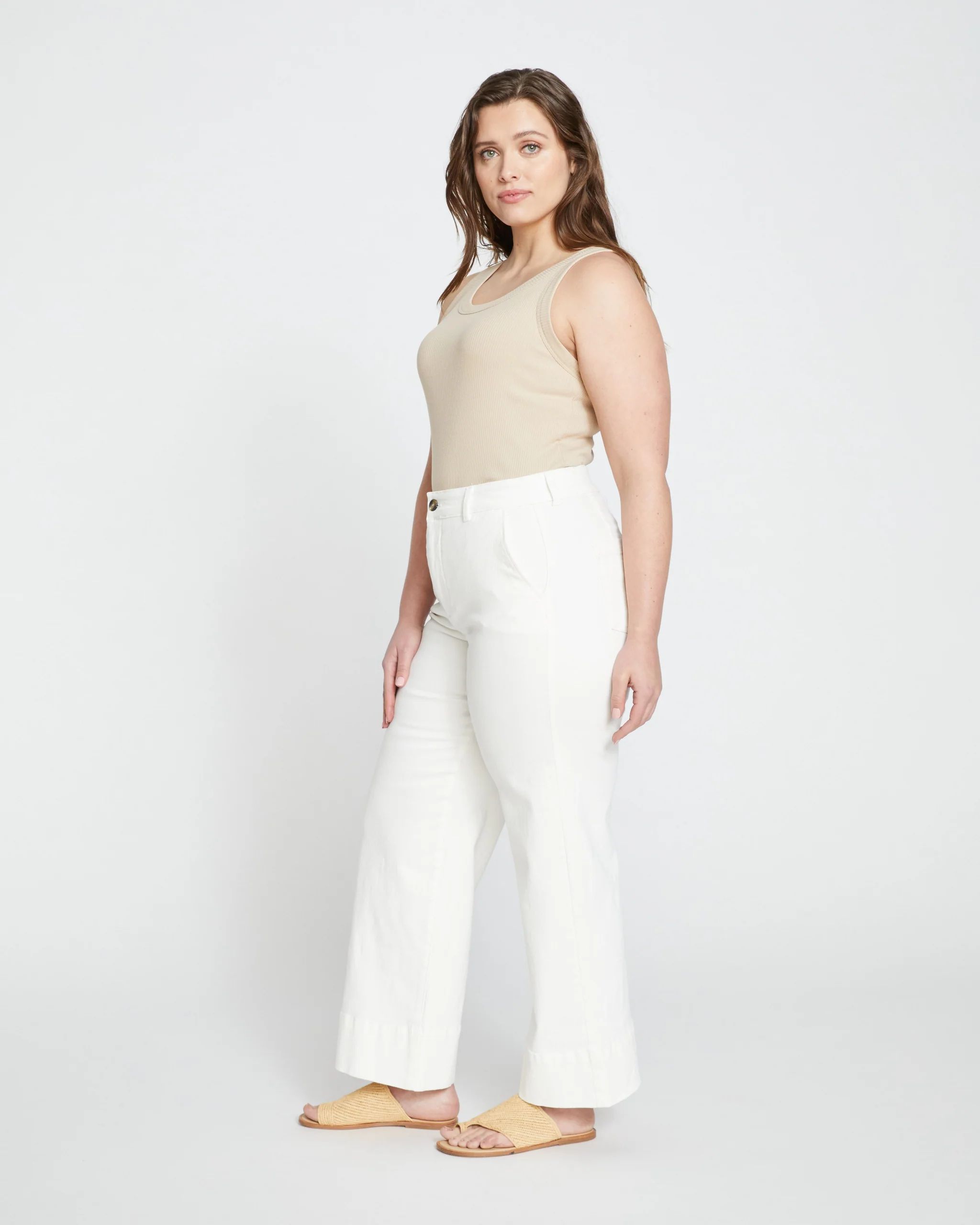 Carol High Rise High Stretch Jeans
   White | Universal Standard