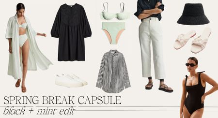 Spring wardrobe capsule — mint + black

#LTKSeasonal #LTKtravel #LTKunder100