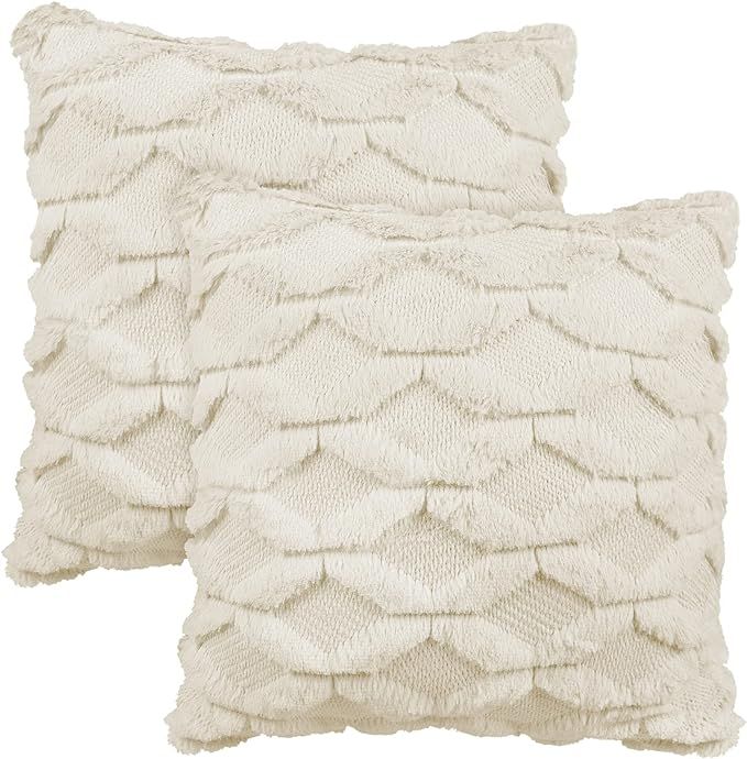 Ouddy 2 Pack Farmhouse Pillow Covers, Boho Pillow Covers 18 x 18 Decorative Pillow Covers Pillow ... | Amazon (US)