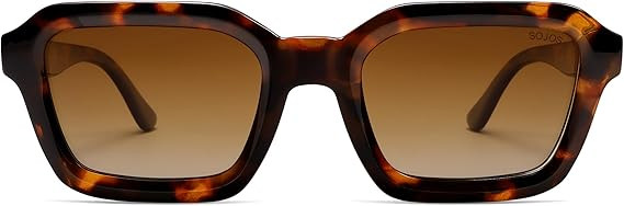 SOJOS Retro Polarized Square Sunglasses Womens Mens Vintage 70s 80s 90s Hexagon Shades SJ2377 | Amazon (US)