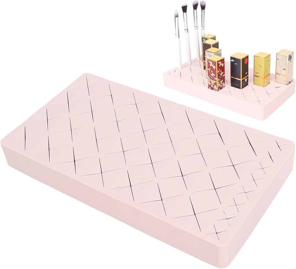 Betued Lipstick Storage Box, Lipstick Organizer, Silicone Makeup Storage Box Large 36 Grids Cosme... | Amazon (US)