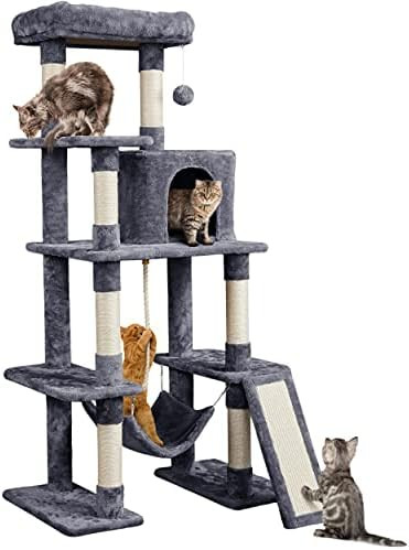 Yaheetech Large Multi-Level Cat Tree, 63 Inches Tall with Sisal-Covered Scratching Posts, Condo, ... | Amazon (US)