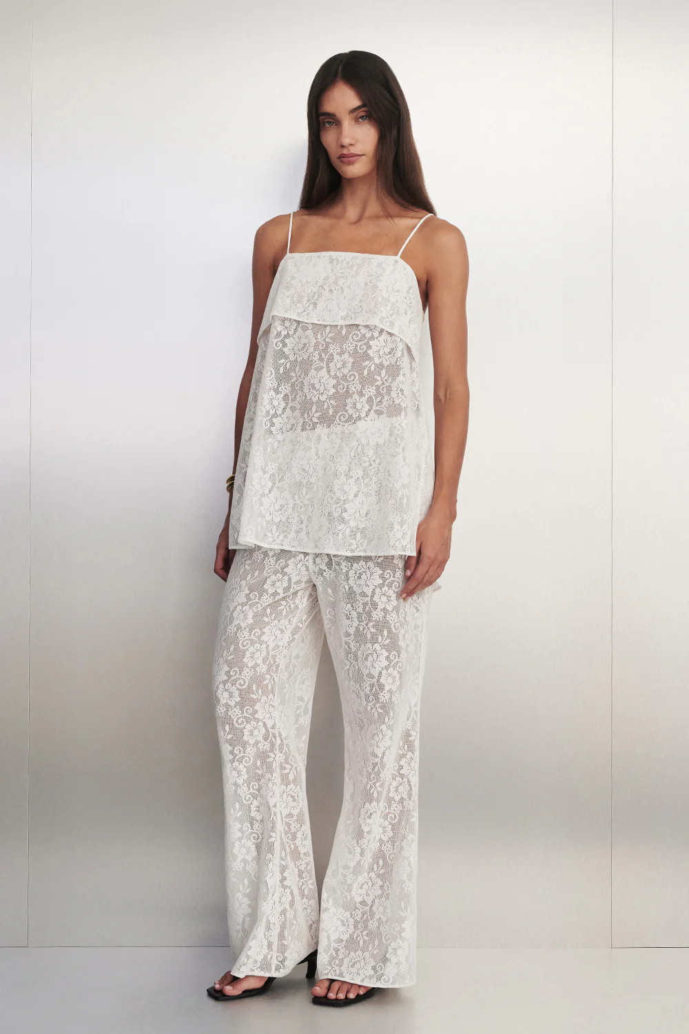 ANYA WHITE LACE PANT | DISSH