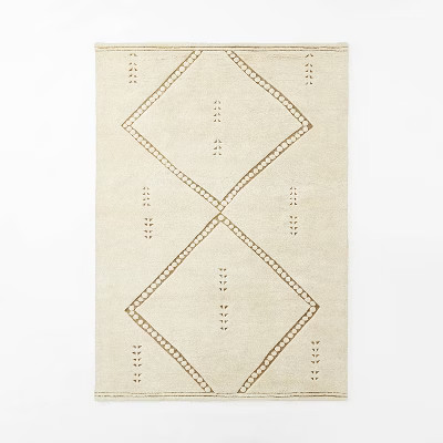 Cedar Hills Plush Geo Print Rug Cream - Threshold™ designed with Studio McGee | Target