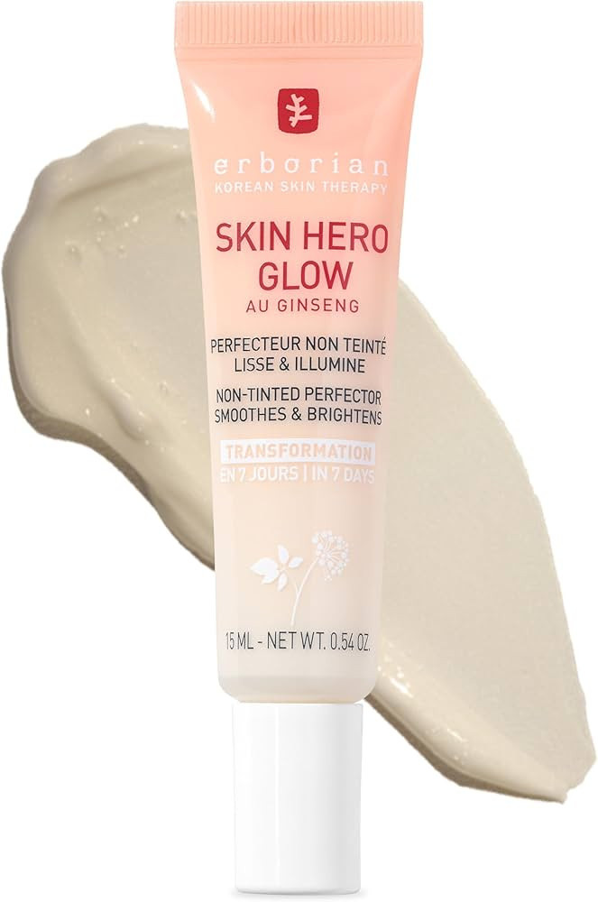 Erborian Skin Hero Glow, Non Tinted Bare Skin Perfector Face- Korean Skincare with Ginseng Extrac... | Amazon (US)