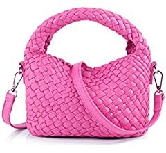 Small Hand Woven Handbags for Women Shoulder Crossbody Bag Girls Purses Cassual Top Handle Bags Hobo | Amazon (US)