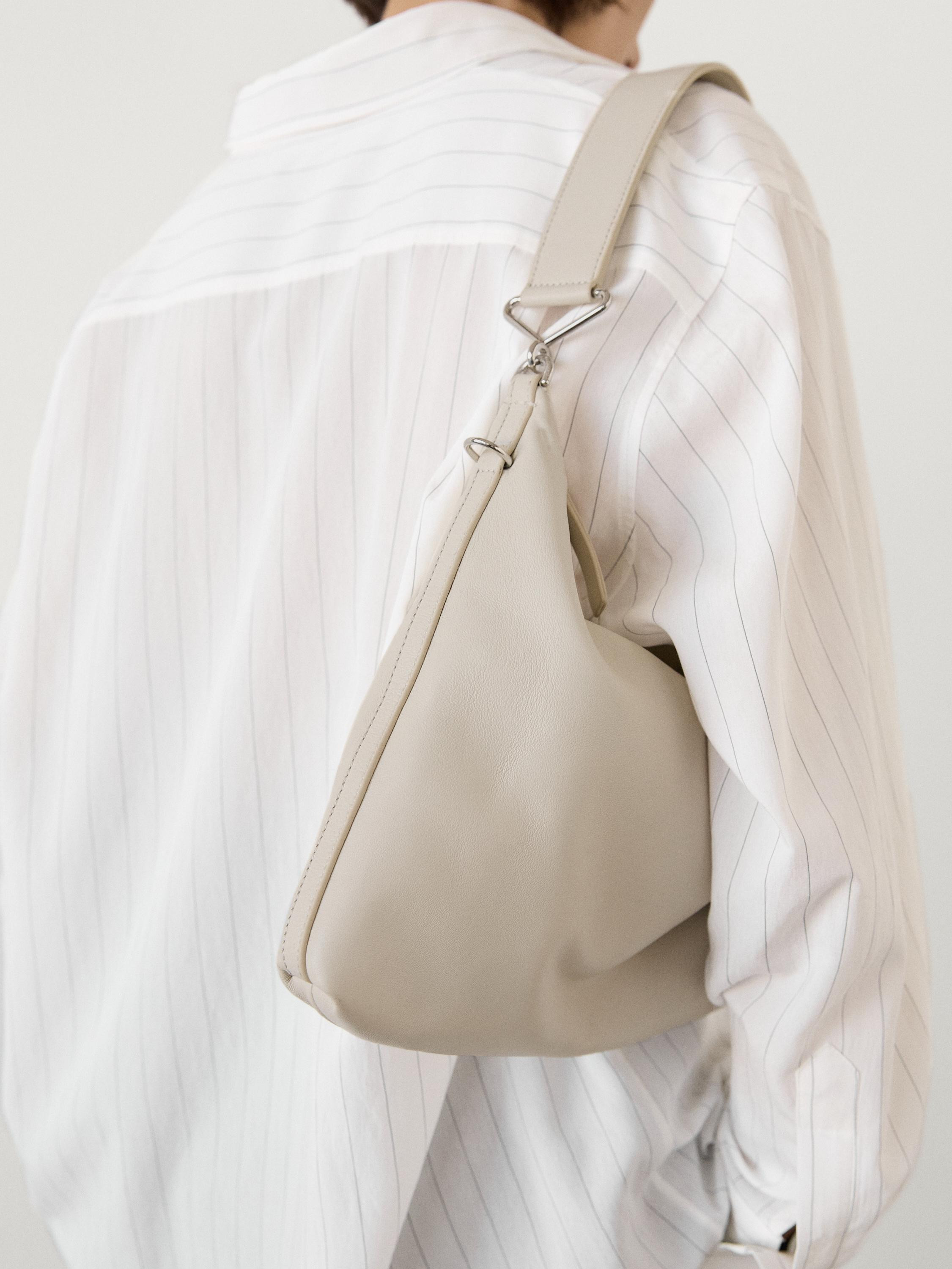 Nappa leather bag with double strap | Massimo Dutti US