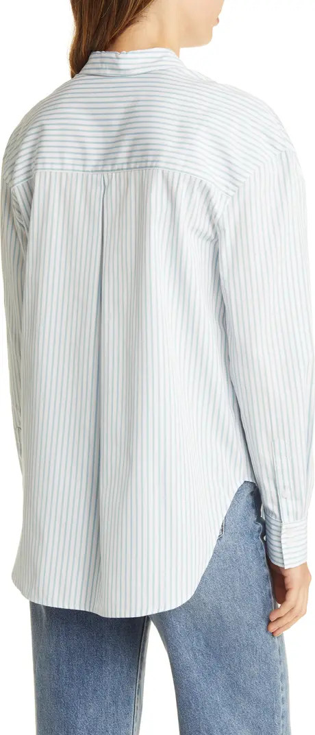 Stripe Oversize Cotton Poplin Shirt | Nordstrom