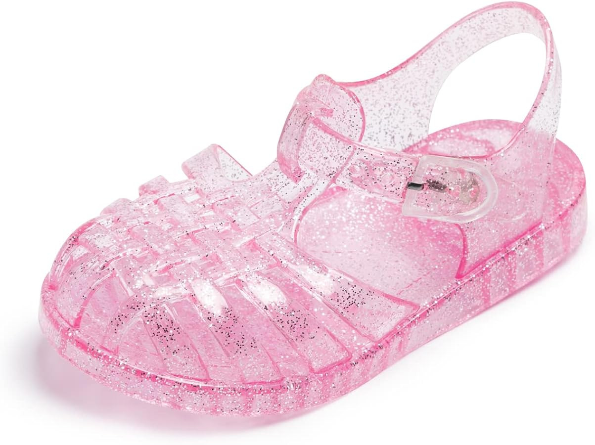 KIDSUN Toddler Girls Jelly Sandals Soft Rubber Sole Closed Toe Beach Summer Shoes Mary Jane Dress... | Amazon (US)