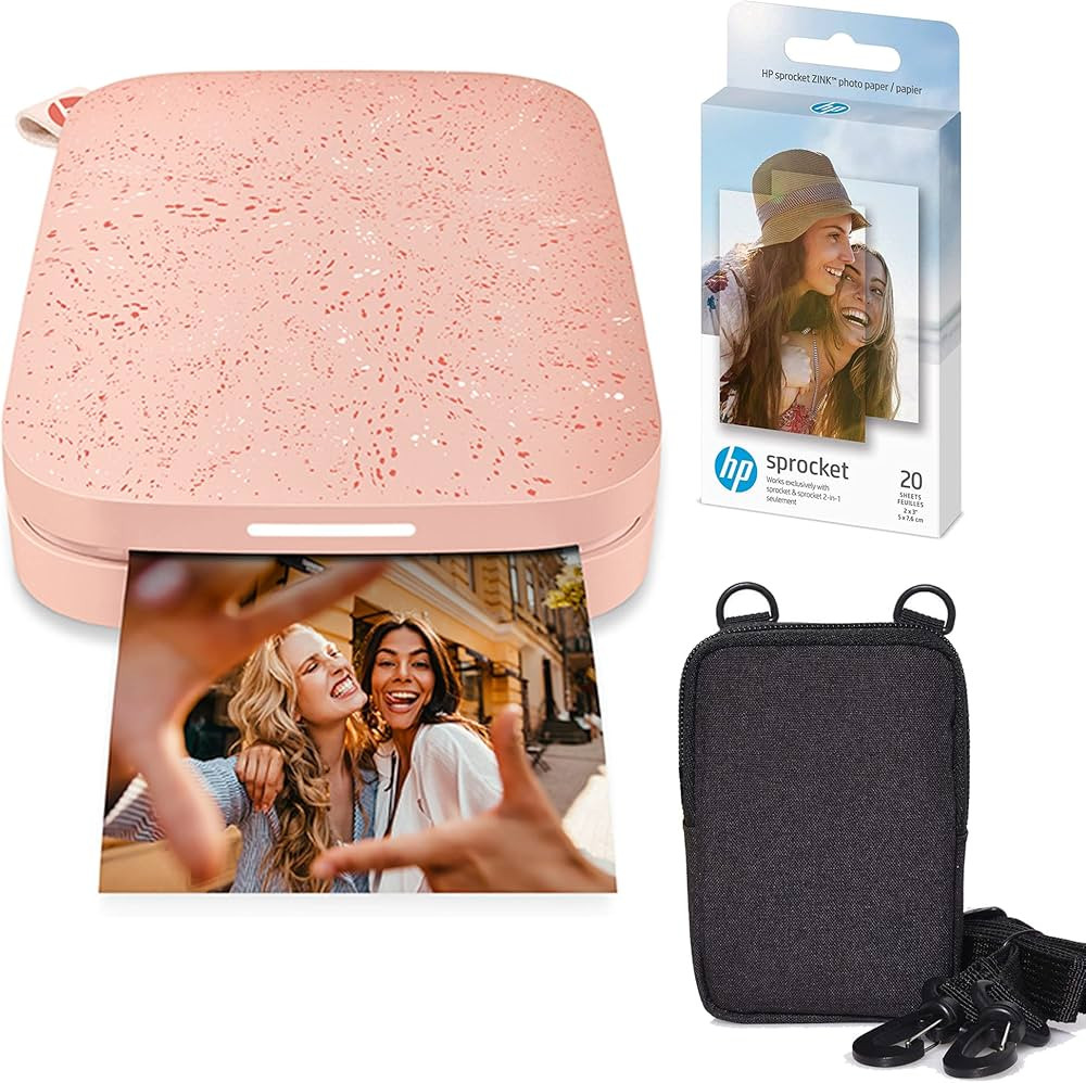 HP Sprocket Portable 2x3 Instant Color Photo Printer (Blush Pink) Zink Paper Bundle | Amazon (US)