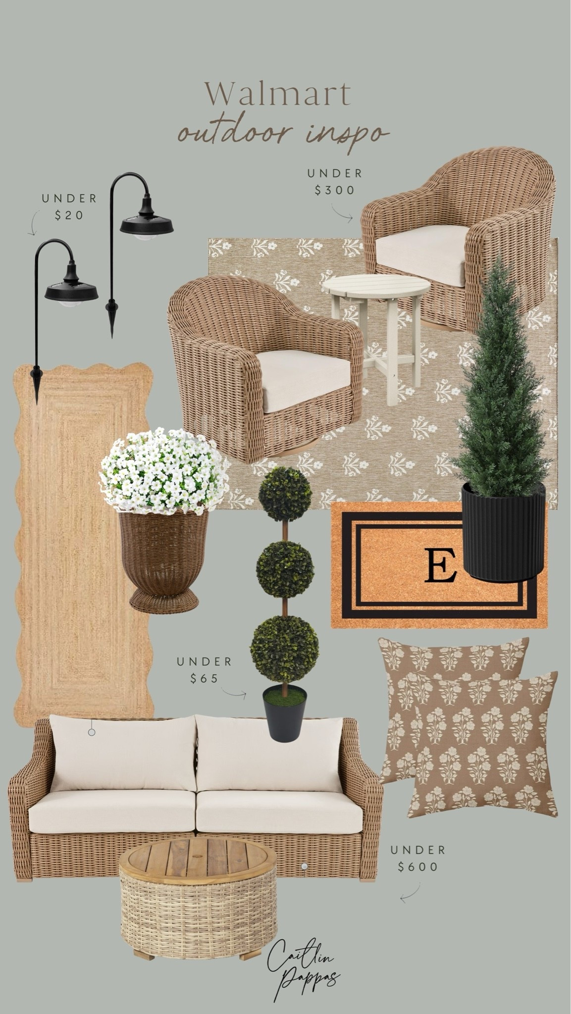 Walmart outdoor patio inspiration 🤍 Love these neutral outdoor finds for a summertime outdoor space. 🙌🏻