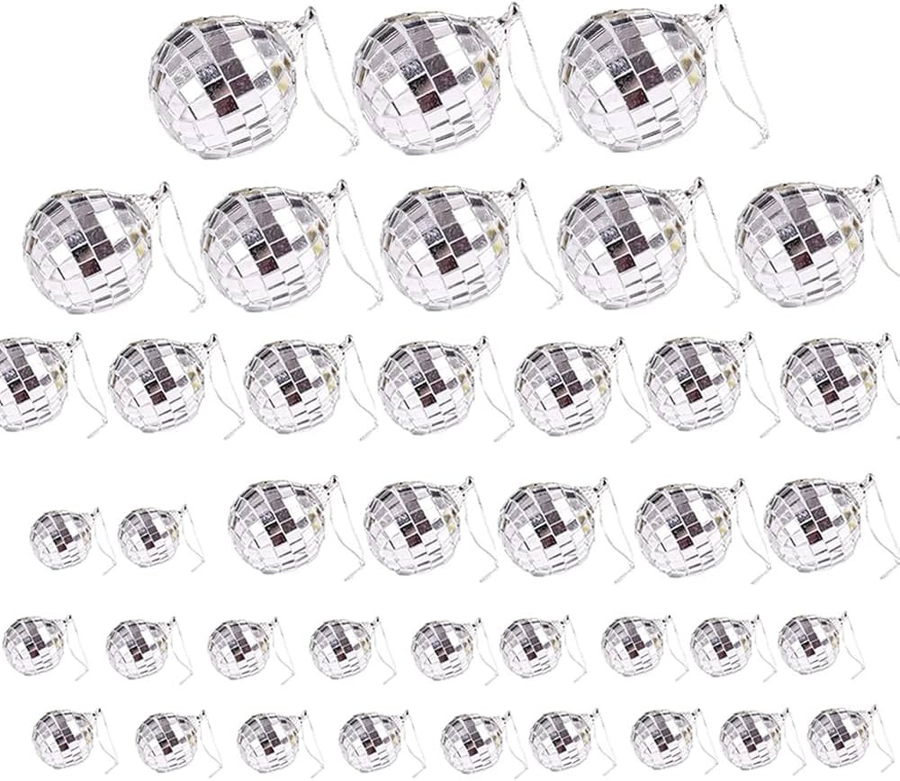 40 Pcs Mirror Disco Ball, 4 Sizes Disco Ball Decoration Hanging, Reflective Mirror Ball for Bar P... | Amazon (CA)