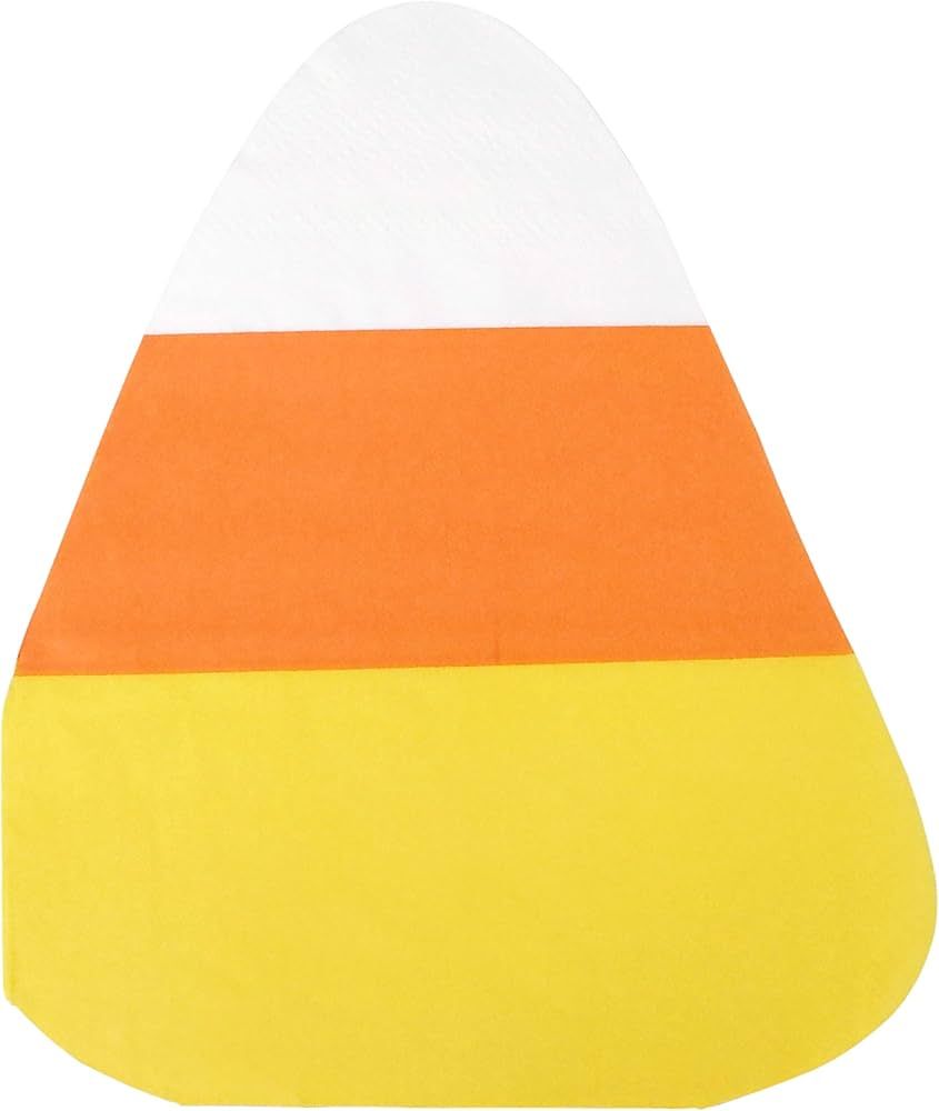 Halloween Party Napkins - 100 Pack Candy Corn Cocktail Disposable Paper Napkins 5" x 6" for Hallo... | Amazon (US)