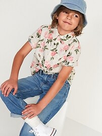 Printed Built-In Flex Short-Sleeve Shirt for Boys | Old Navy (US)