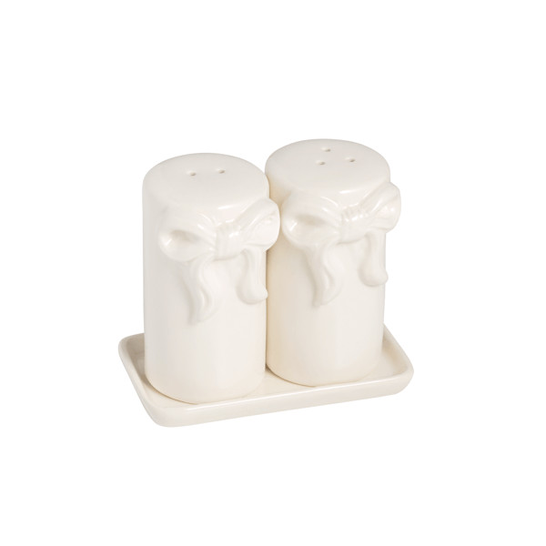 Bow Salt And Pepper Set | Mud Pie