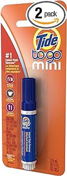 Tide To Go Mini Instant Stain Remover Pen Sticks (2/pk) | Amazon (US)