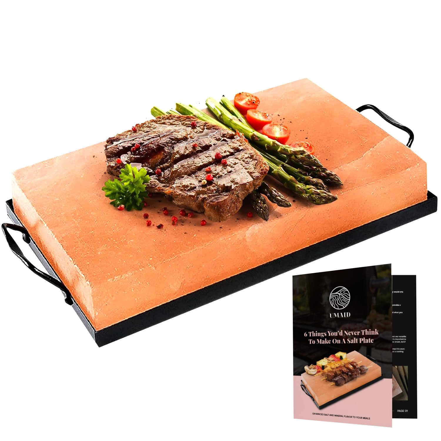 UMAID Himalayan Salt Block Cooking Plate 12x8x1.5 for Cooking, Grilling, Cutting and Serving, Foo... | Amazon (US)