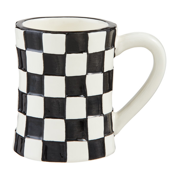 Small Check Bistro Mug | Mud Pie