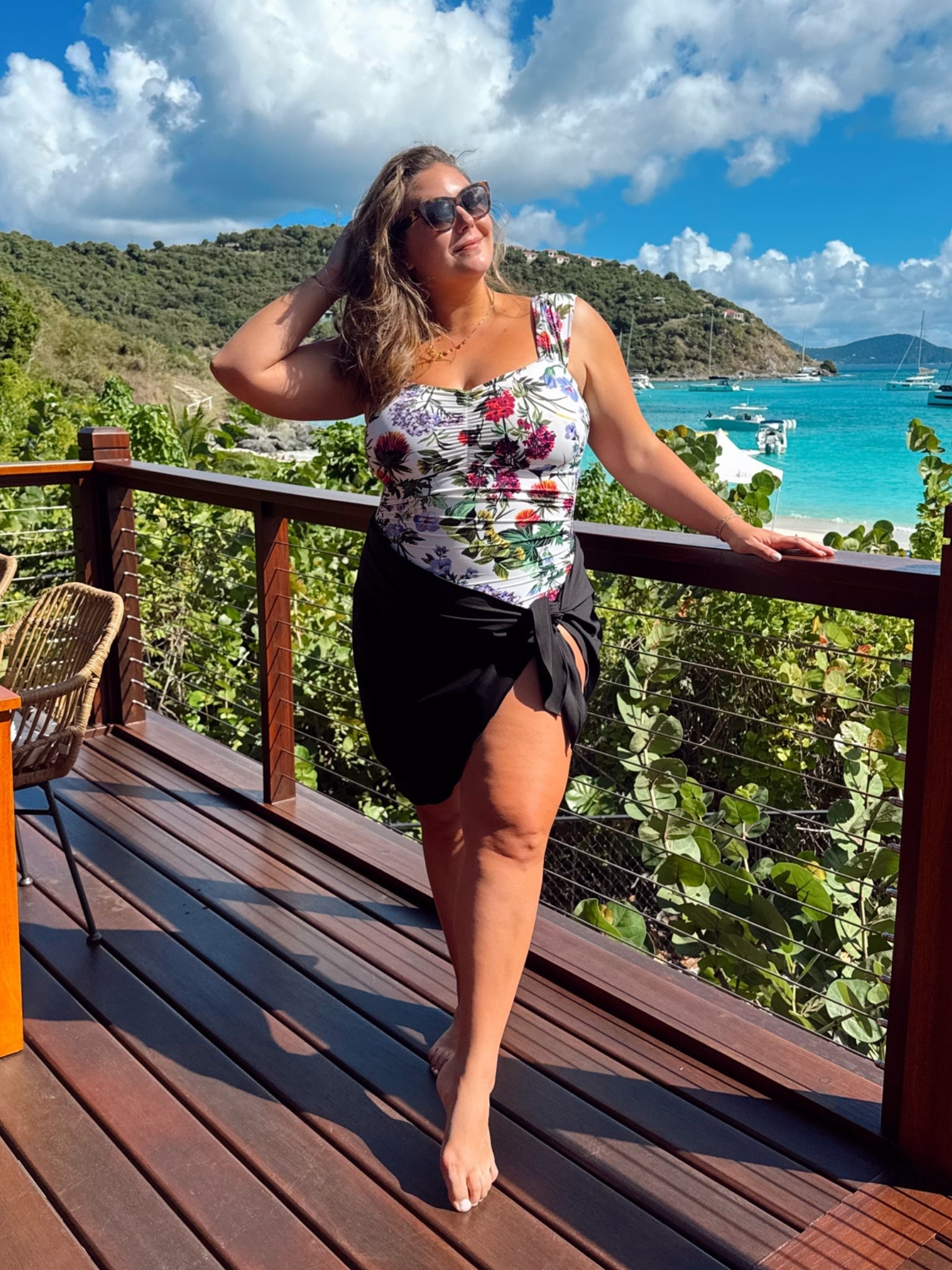 Wearing size 16 in swimsuit @Miraclesuit // @STYLEST sarong

#LTKSwim #LTKMidsize #LTKSeasonal