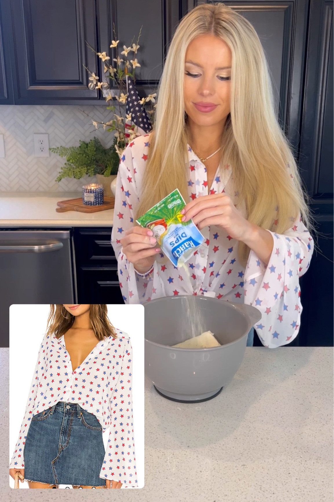 Star blouse. Patriotic top. Stars and Stripes. America outfit. USA. Red white and blue. Memorial Day weekend top  

#LTKstyletip #LTKSeasonal