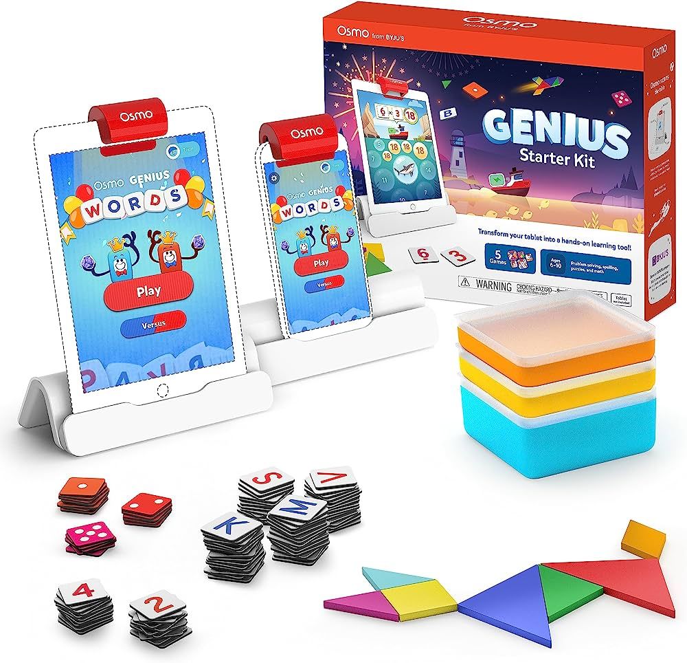 Osmo - Genius Starter Kit for iPad - 5 Educational Learning Games - Ages 6-10 - Math, Spelling, C... | Amazon (US)