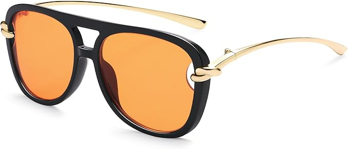 VANLINKER Trendy Square Aviator Sunglasses for Women Men Retro 70s Oversized Aviators Shades VL99... | Amazon (US)