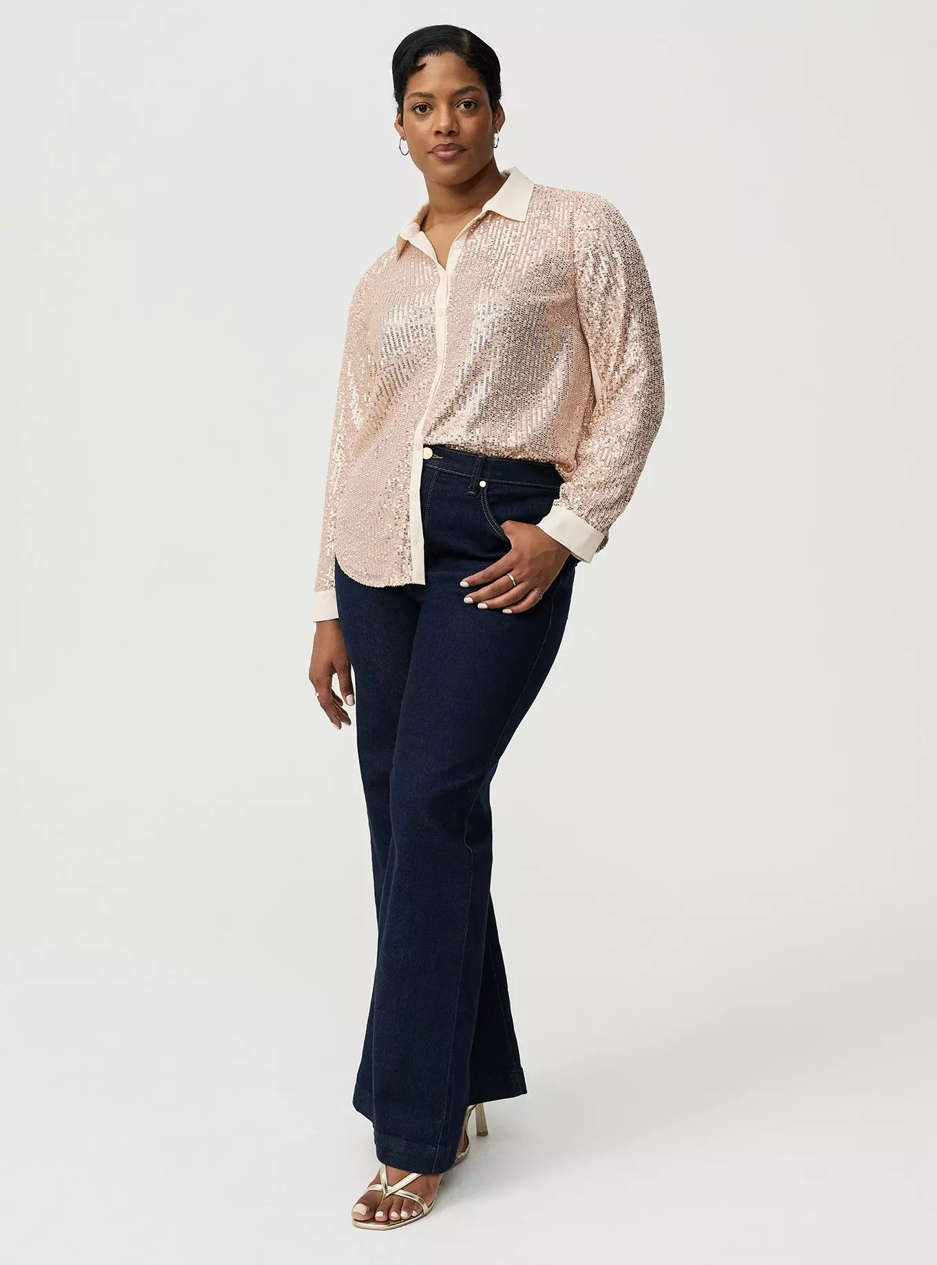 Madison Sequin Button-Up Shirt | Torrid (US & Canada)