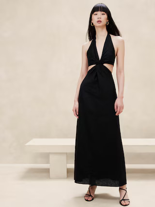 Lisa Linen Midi Dress | Banana Republic (US)