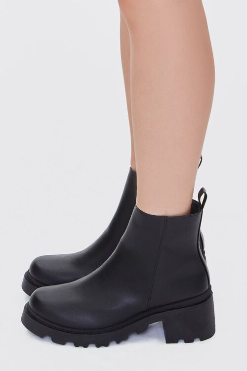 Faux Leather Lug-Sole Booties | Forever 21 (US)