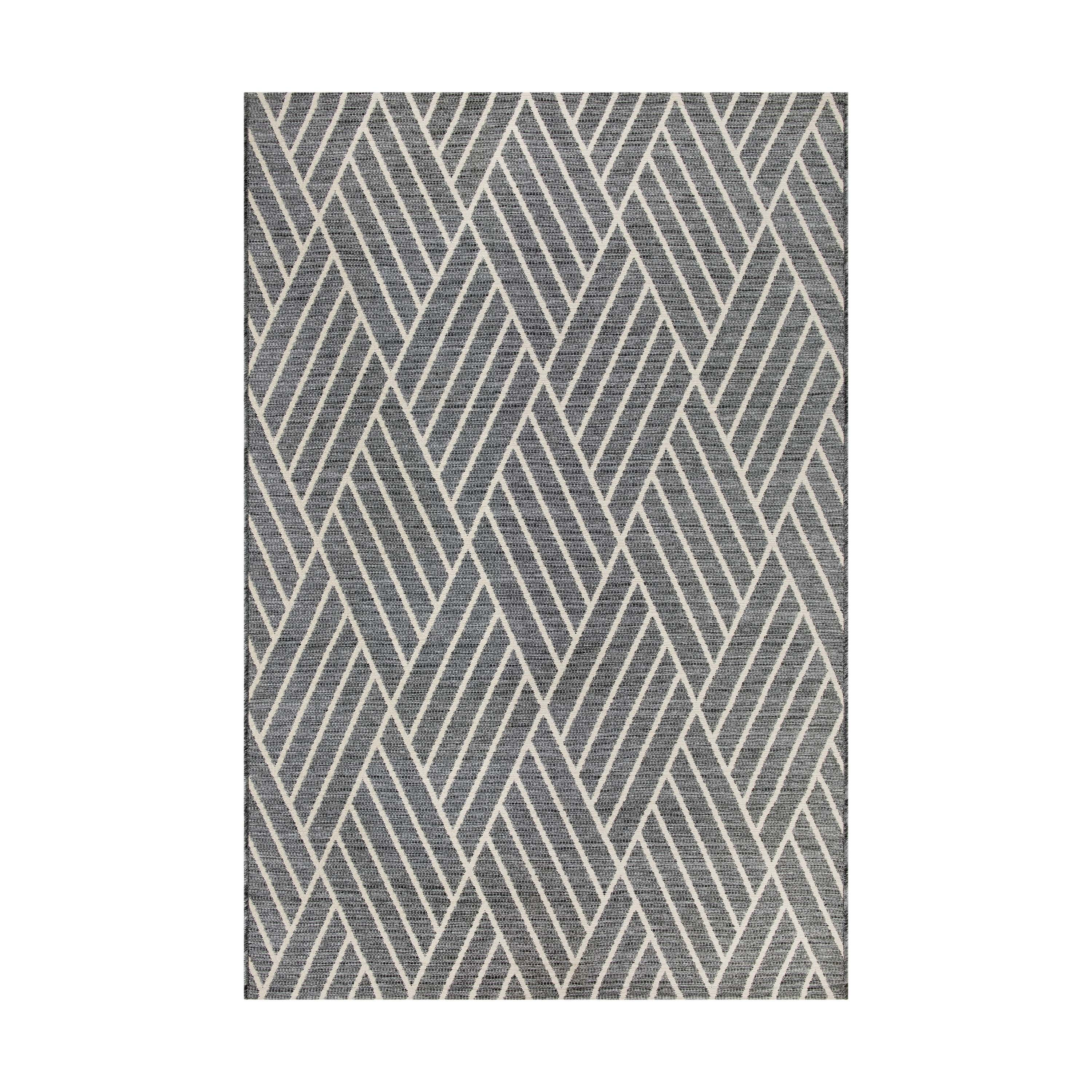 Better Homes & Gardens 5' x 7' Charcoal Diamond Outdoor Rug | Walmart (US)