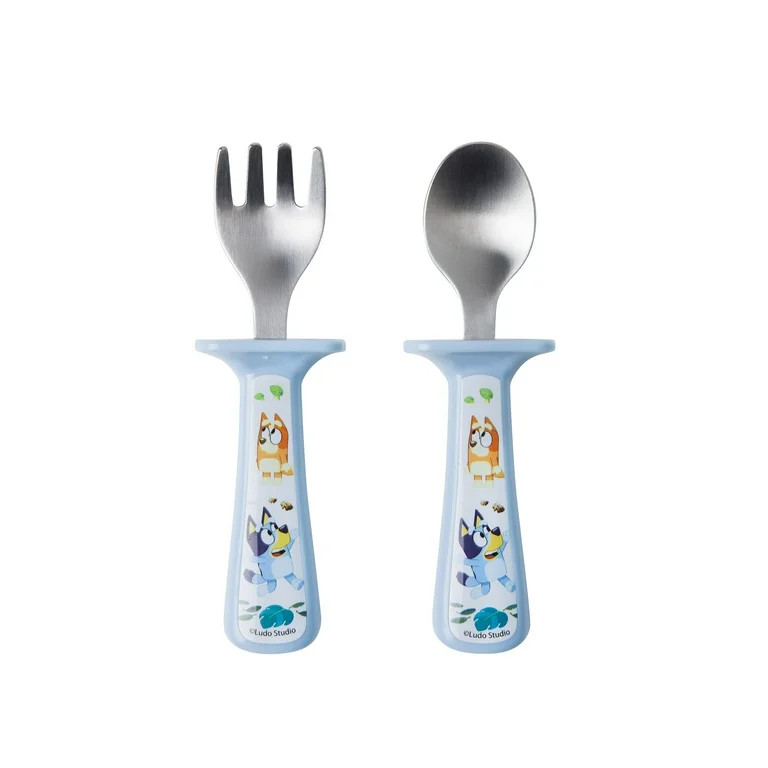 The First Years Bluey Toddler Silverware 2 Pk with Handle Guards - Ages 9 Months and up | Walmart (US)