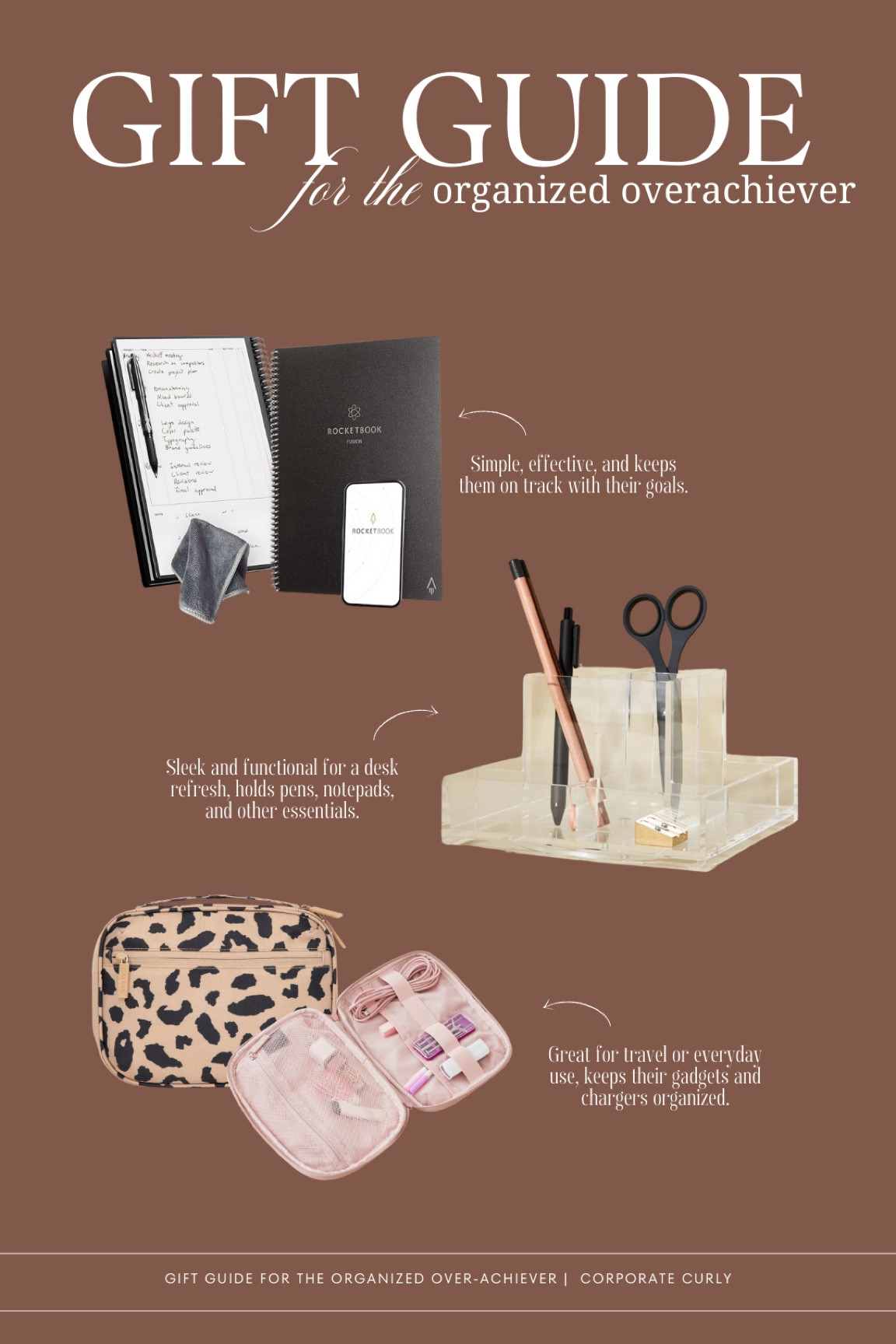 For the organized overachiever in your life, these gifts are a game-changer! A sleek tech organizer to keep devices in check, a chic acrylic desk organizer for streamlined productivity, and the Rocketbook Smart Reusable Notebook for endless notetaking without the waste. Give them the tools to conquer their goals in style!

#OrganizedLife #ProductivityGifts #GiftIdeas #OverachieverEssentials #DeskOrganization #TechOrganizer #SmartNotebook #Rocketbook #OfficeStyle #GiftGuide #HolidayGiftIdeas #WorkspaceGoals



#LTKFindsUnder100 #LTKGiftGuide #LTKFindsUnder50