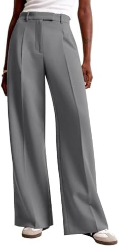 NIMIN Women Wide Leg Pants High Waisted Business Casual Work Trousers Dressy Pants with Pockets | Amazon (US)
