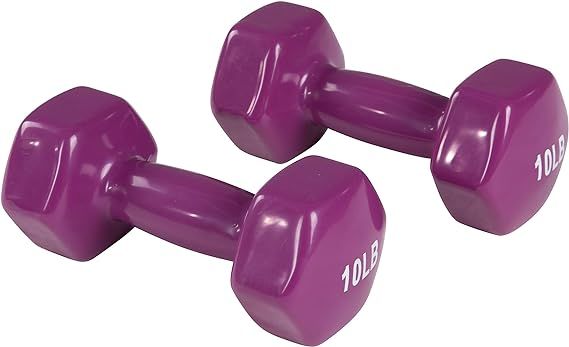 Amazon Basics Vinyl Coated Hand Weight Dumbbell Pair, Set of 2 | Amazon (US)